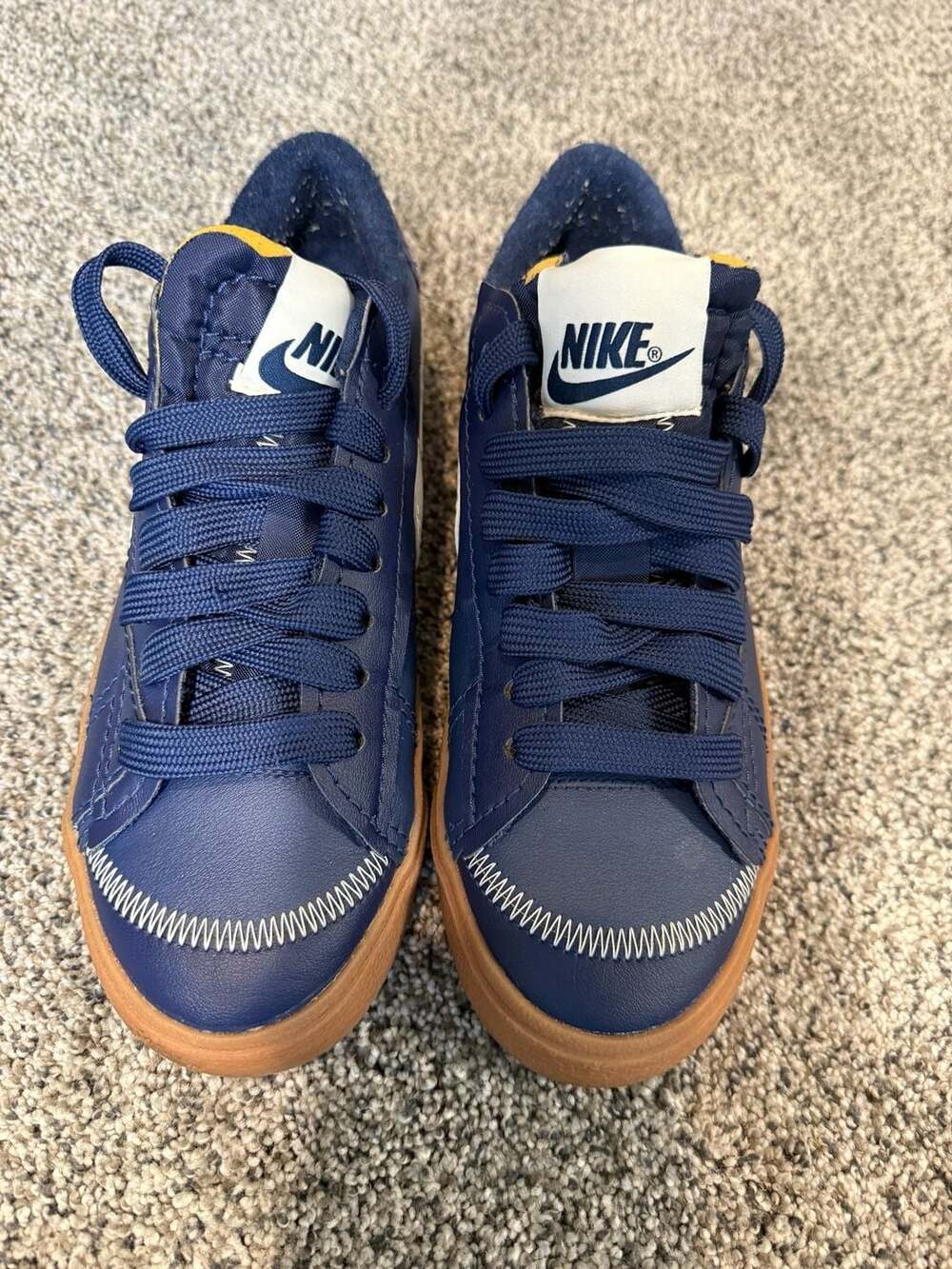 Nike Blazer Low '77 Jumbo "Midnight Navy/Sail/Gum Medium Brown" Men's Shoe,